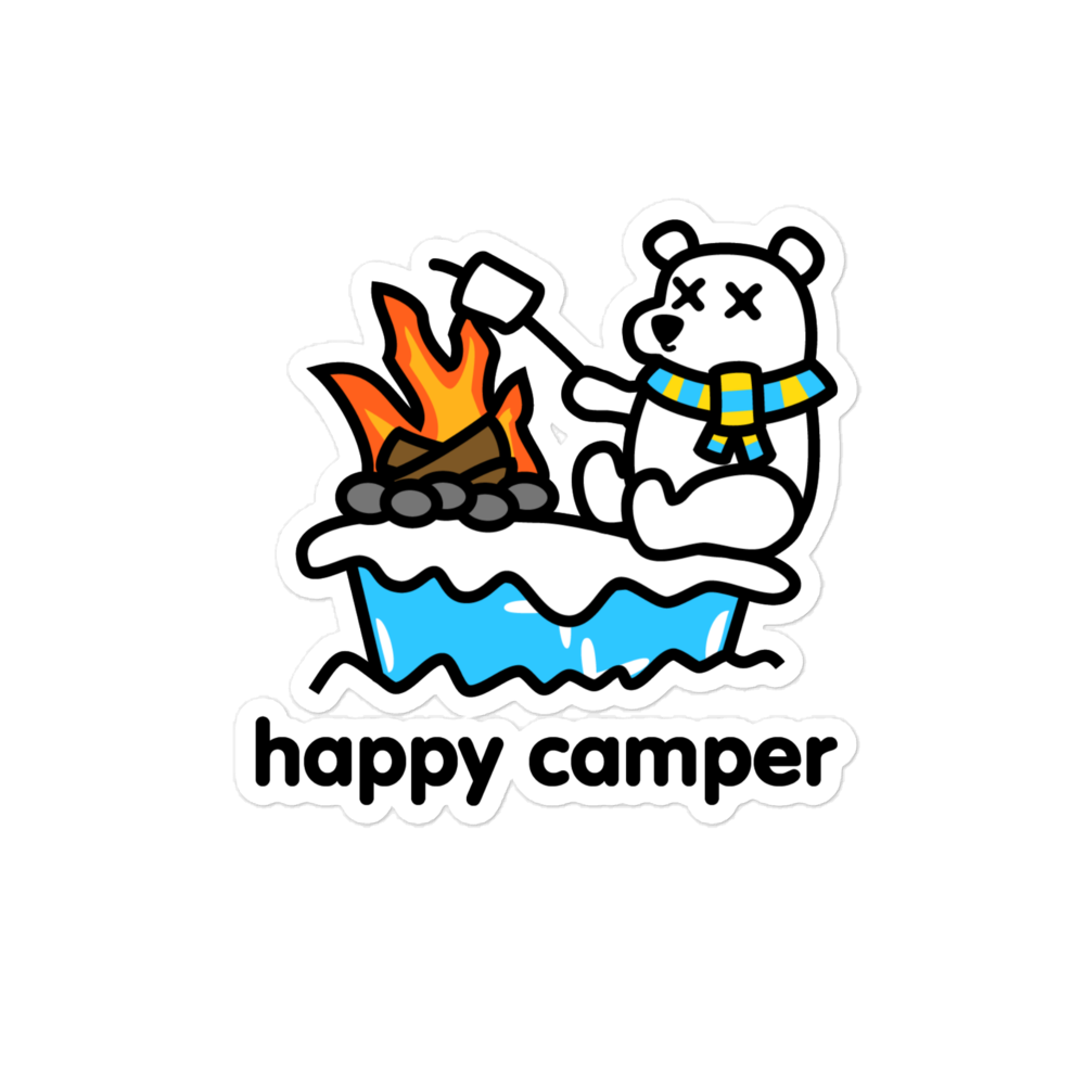 Matte Happy Camper Sticker